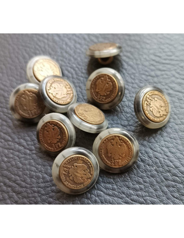 Bouton à queue, Ø 14 mm, gris