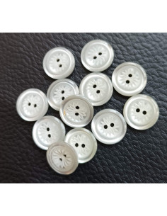 Bouton 2 trous, Ø 13 mm, gris 2