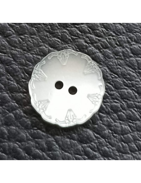 Bouton 2 trous, Ø 12 mm, gris