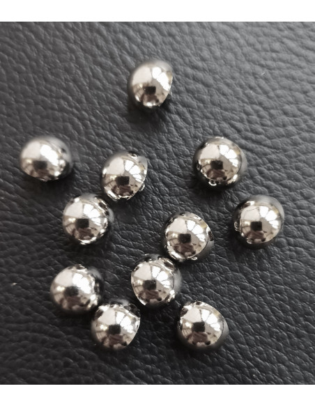 Bouton à queue, Ø 12 mm, argent