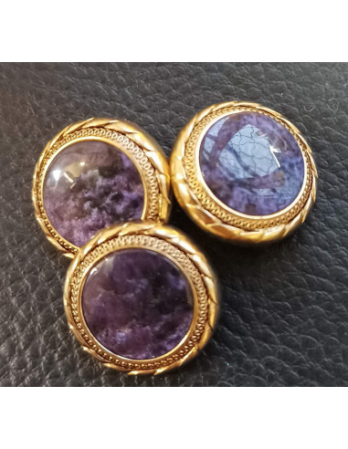 Bouton à queue, Ø 19 mm, violet