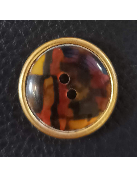 Bouton 2 trous, Ø 21 mm, orange