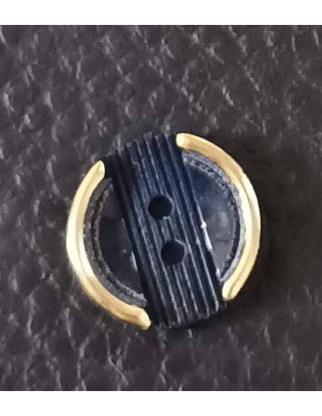 Bouton 2 trous, Ø 11 mm, bleu