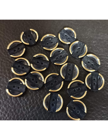 Bouton 2 trous, Ø 11 mm, bleu