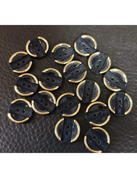 Bouton 2 trous, Ø 11 mm, bleu