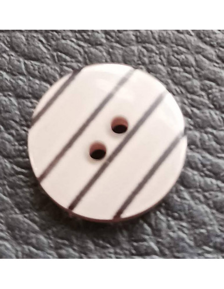 Bouton 2 trous, Ø 14 mm, gris