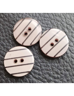 Bouton 2 trous, Ø 14 mm, gris 2