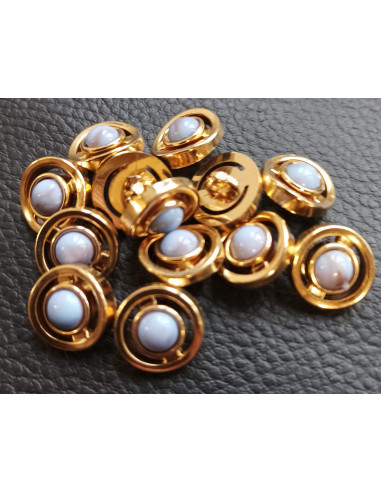 Bouton à queue, Ø 14 mm, bleu