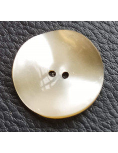 Bouton 2 trous, Ø 27 mm, beige
