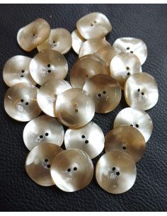 Bouton 2 trous, Ø 27 mm, beige 2