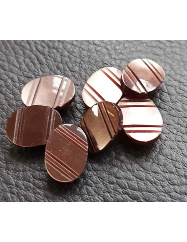 Bouton à queue, Ø 14 mm, marron