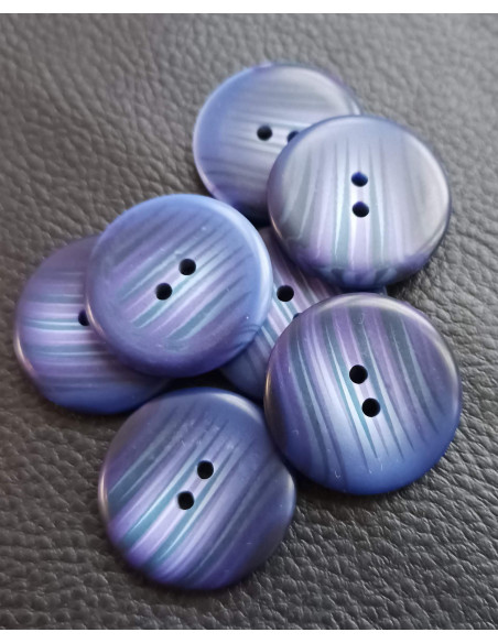 Bouton 2 trous, Ø 27 mm, bleu