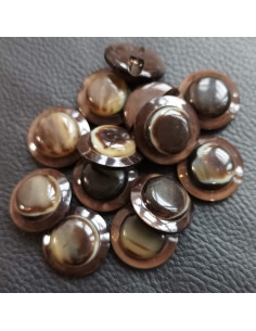 Bouton tunnel, Ø 23 mm, marron 2