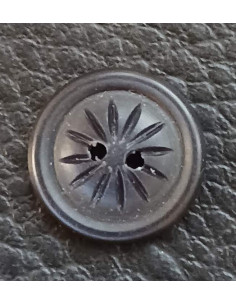 Bouton 2 trous, Ø 12 mm, gris