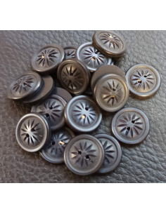 Bouton 2 trous, Ø 12 mm, gris 2