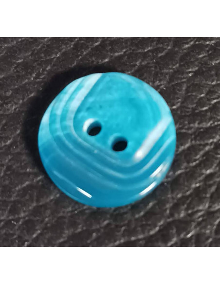 Bouton 2 trous, Ø 13 mm, bleu
