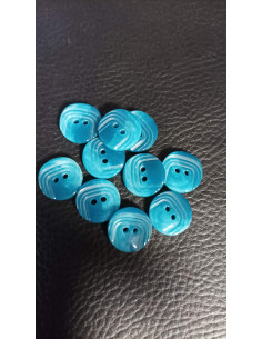 Bouton 2 trous, Ø 13 mm, bleu 2