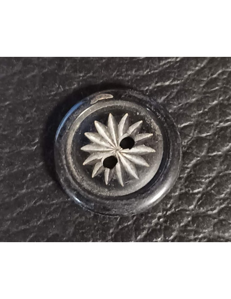 Bouton 2 trous, Ø 12 mm, noir