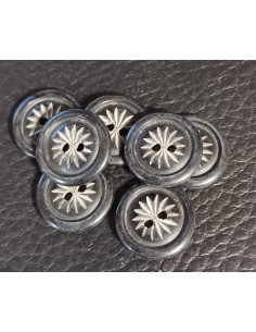 Bouton 2 trous, Ø 12 mm, noir 2