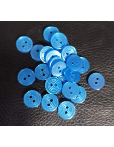 Bouton 2 trous, Ø 14 mm, bleu 2