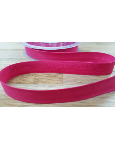 Biais tout textile, polycoton, 20mm, rose fuchsia