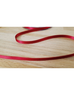 Ruban satin, 6mm, rouge cardinal