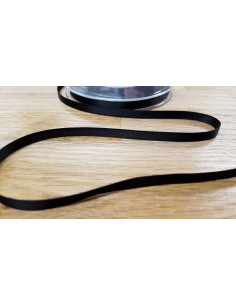 Ruban satin, 6mm, noir