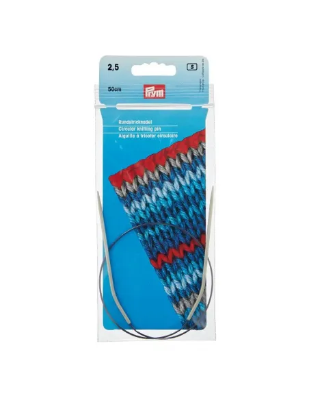 Aiguilles circulaires Prym 50 cm Ø 2,5 mm | Zephyr Tissus