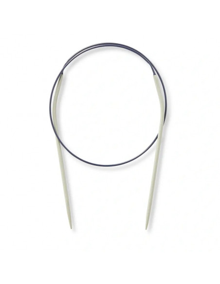 Aiguilles à tricoter circulaires, aluminium, 50cm, Ø 2,5mm, gris