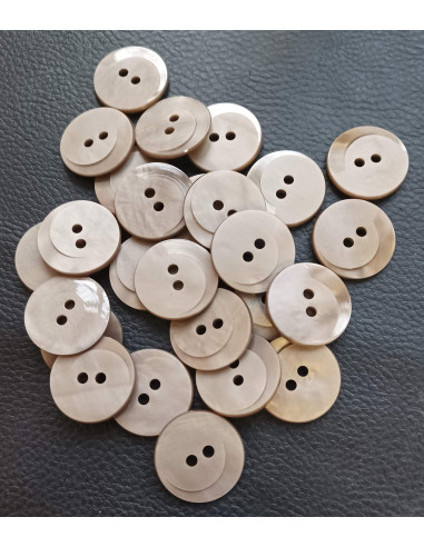 Bouton 2 trous, Ø 23 mm, marron