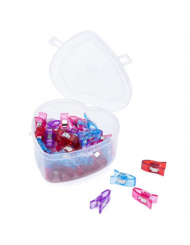 Pinces à tissus, 2,6cm, boîte, 40 pièces