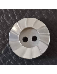 Bouton 2 trous, Ø 13 mm, gris