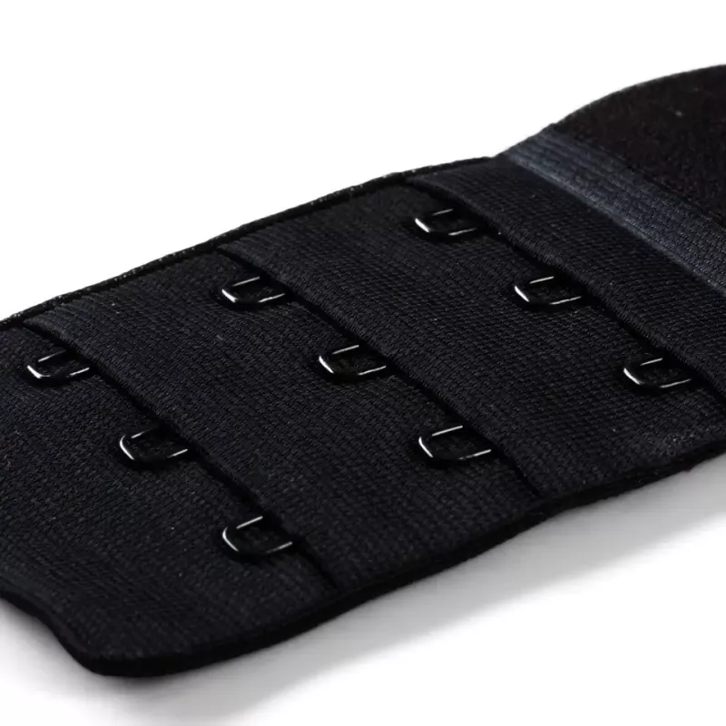 Rallonge attache de soutien-gorge, crochet 3x3, 50mm, noir