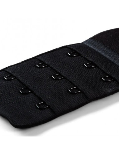 Rallonge attache de soutien-gorge, crochet 3x3, 50mm, noir
