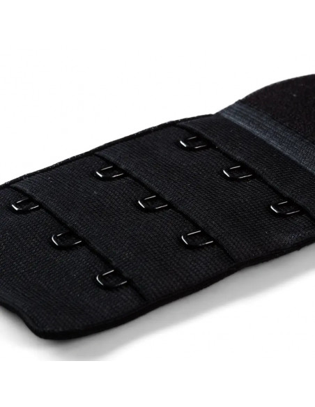 Rallonge attache de soutien-gorge, crochet 3x3, 50mm, noir