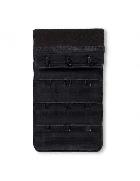 Rallonge attache de soutien-gorge, crochet 3x3, 50mm, noir