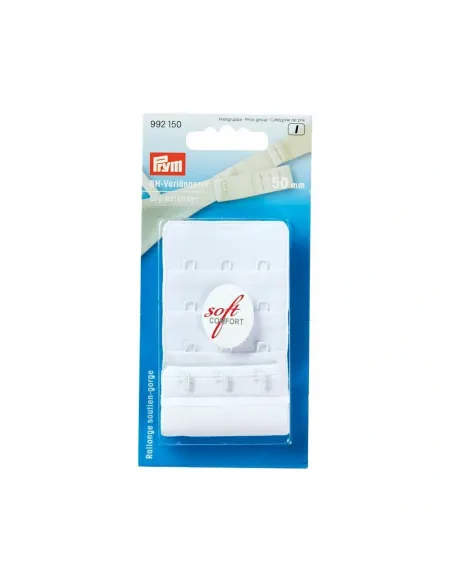 Rallonge soutien-gorge Prym, blanc 50 mm | Zephyr Tissus