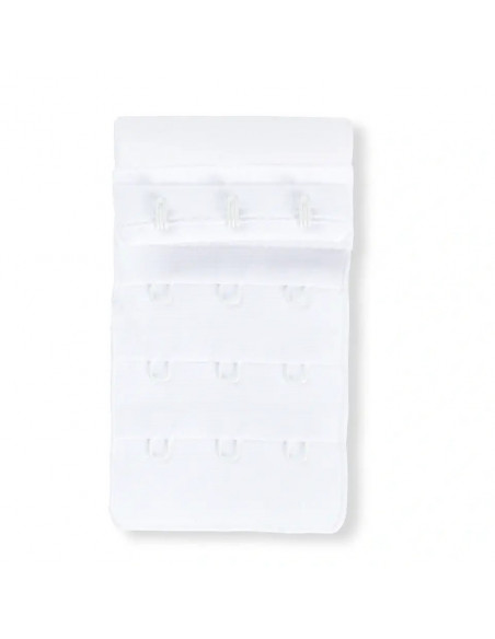 Rallonge attache de soutien-gorge, crochet 3x3, 50mm, blanc