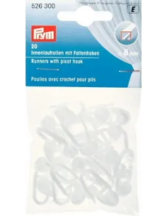 Poulies crochet pour plis Prym, 8 mm, blanc | Zephyr Tissus