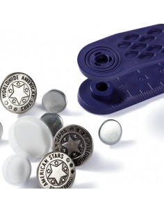 Boutons jean à river sans couture, American Star, 17mm, vieil argent 2