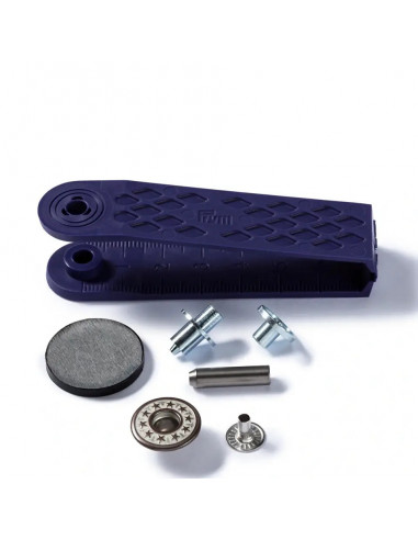 Boutons jean à river sans couture, étoiles, ouvert, 17mm, laiton antique/blanc mat