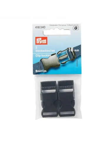 Bouclip fort Prym noir 16 mm | Zephyr Tissus