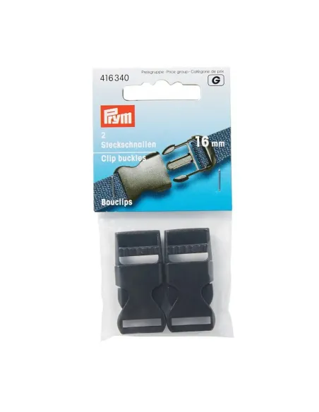 Bouclip fort Prym noir 16 mm | Zephyr Tissus