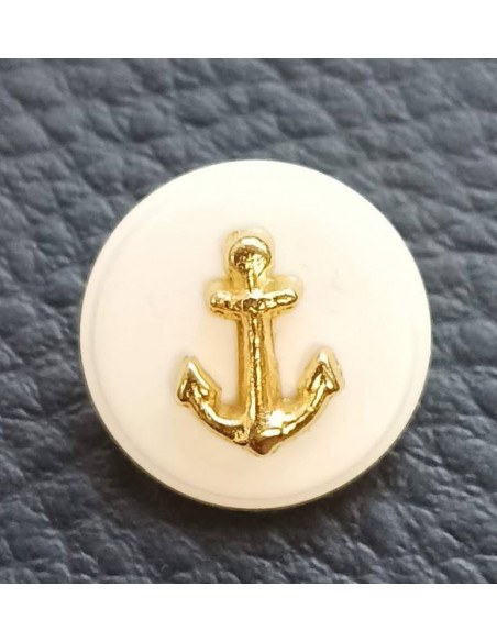 Bouton 4 trous, Ø 16 mm, blanc