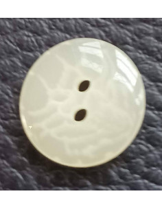 Bouton 2 trous, Ø 14 mm, beige