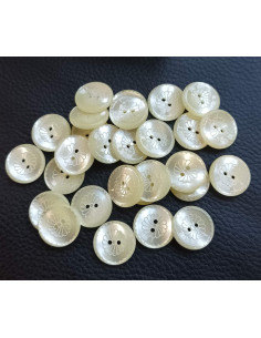 Bouton 2 trous, Ø 16 mm, beige 2