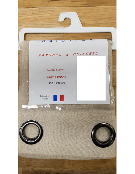 Rideau prêt à poser Lin - couleur lin