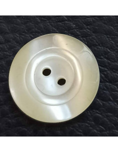 Bouton 2 trous, Ø 17 mm, beige