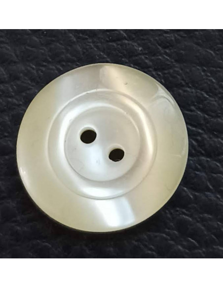 Bouton 2 trous, Ø 17 mm, beige