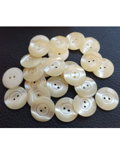 Bouton 2 trous, Ø 17 mm, beige 2